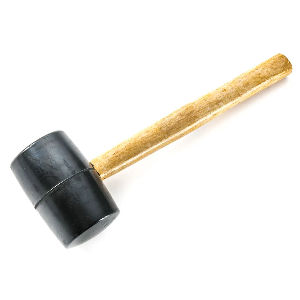 wooden handle black rubber head rubber sledge hammer rubber mallet