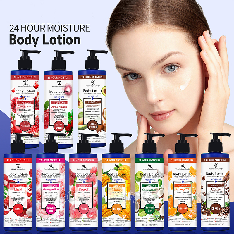 Wholesale high-quality moisturizing and whitening vitamin C nourishing body shower gel body lotion 500ml