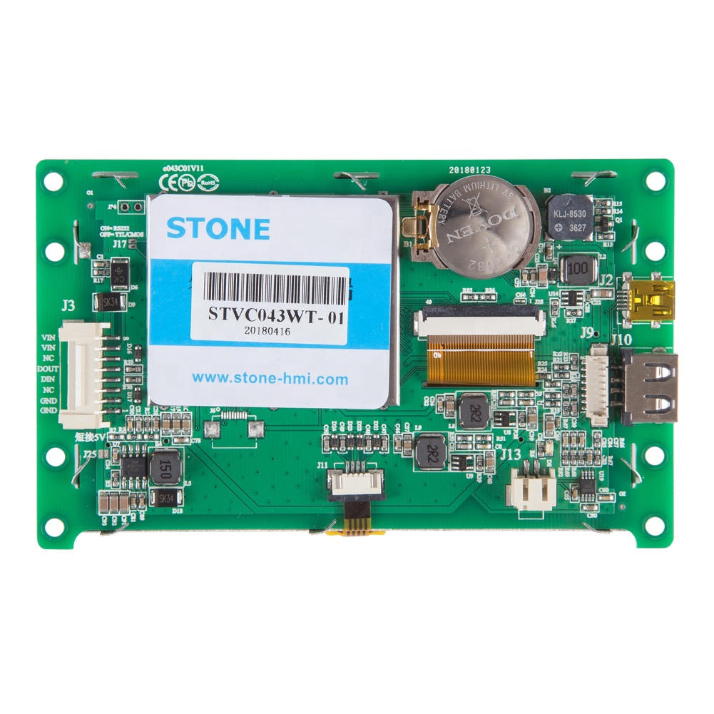Маленький 4,3 дюймов TFT ЖК ПАНЕЛЬ 480x272 графический ЖК-модуль 4,3 "HMI ЖК-дисплей с сенсорным экраном