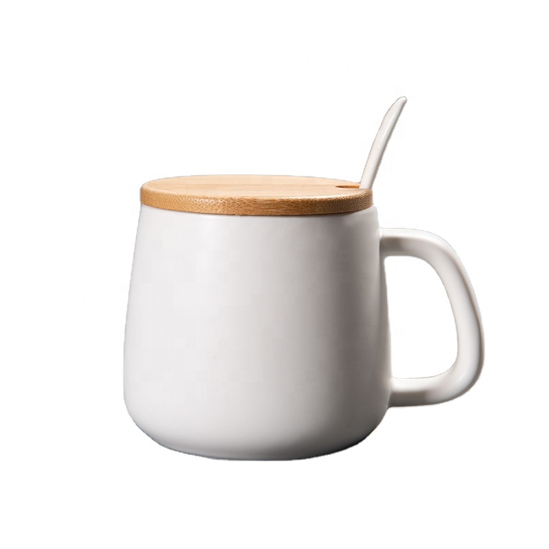 Promotional High Quality Coffee Ceramic Mug Creative Porcelain Mug With Handle And Lid