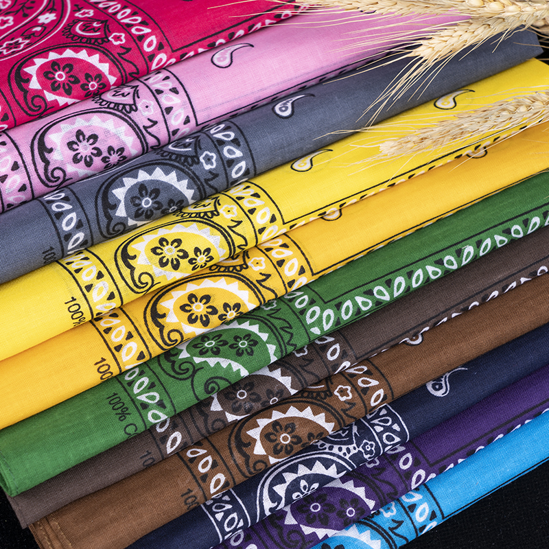 High Quality Oem Reusable Blank Sublimation Women Men Custom Printing Cotton Polyester Square bandana For Outside Sport