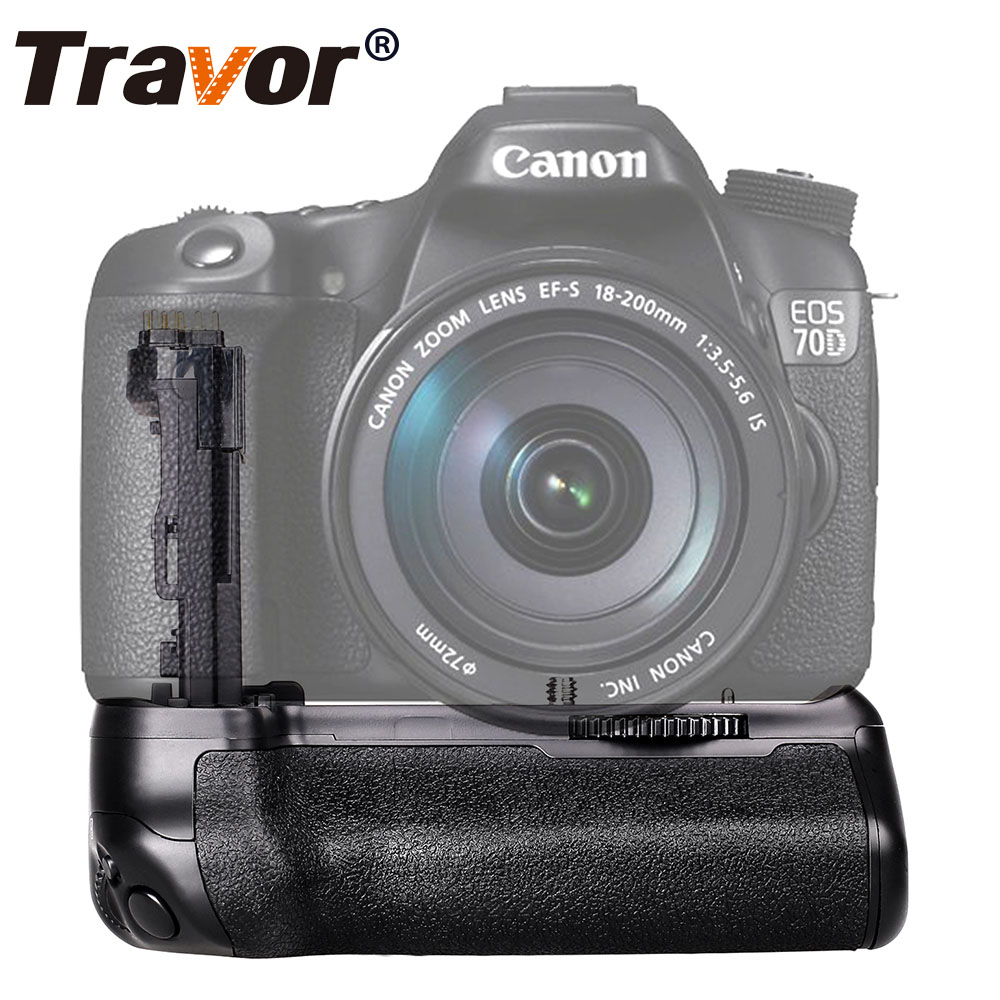 Travor профессиональные аксессуары для камеры DSLR вертикальный держатель питания Батарейная ручка для Canon Eos 70D 80D Замена BG-E14