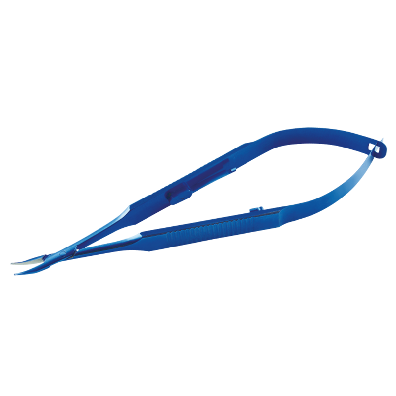 High Quality Titanium Platform Forceps Round Handle Straight Curved Ophthalmic Instruments Needle Holders Toothed
