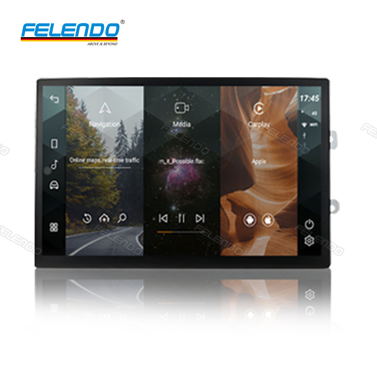 Felendo 2023 Newt 13.3 Inch Car Player multimedia player upper screen monitor display for Range Rover Vogue and Sport 2013-2017