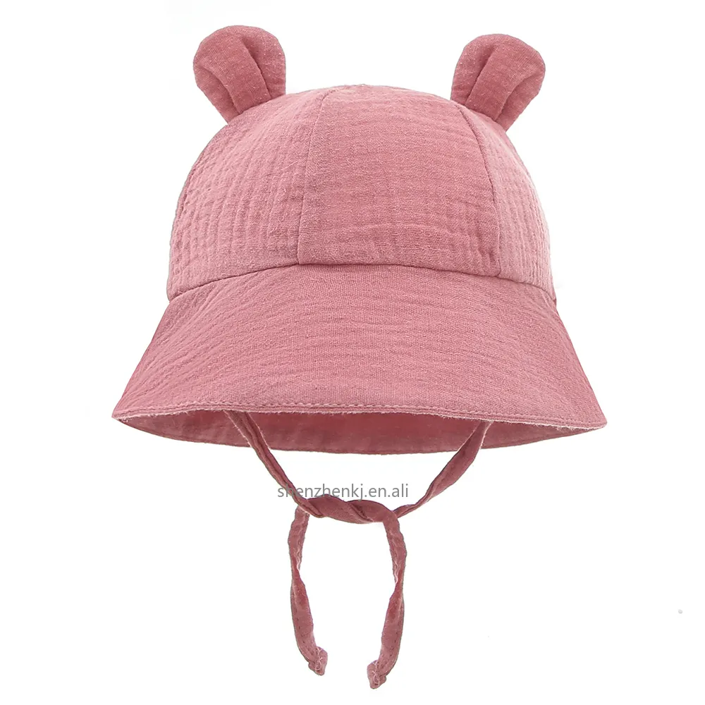 Новая Осенняя детская Солнцезащитная шляпка для детей на открытом воздухе с кроличьими ушками на пляж шапки для мальчиков и девочек Панама шляпа мужская пляжная шляпа для От 6 до 12 месяцев