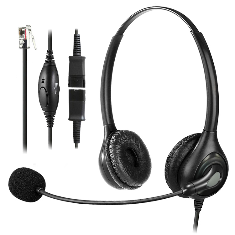 Binaural RJ9 телефонная гарнитура для телефона Cisco Yealink Avaya