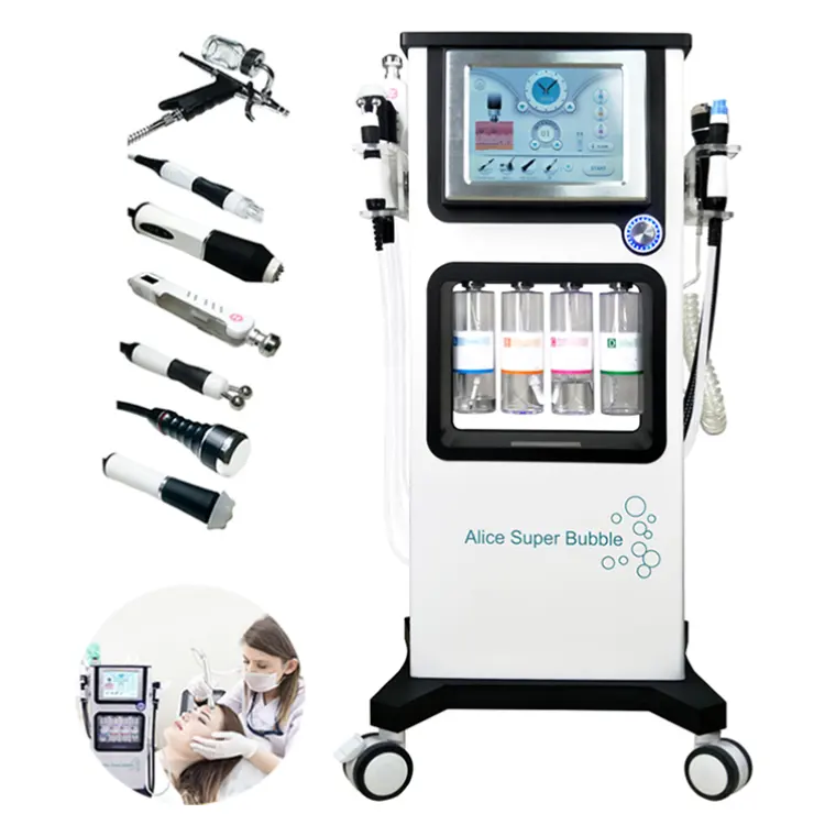 7 In 1 Alice Bubble Hydradermabrasion Oxygen Jet Peel Facial Hydro Machine