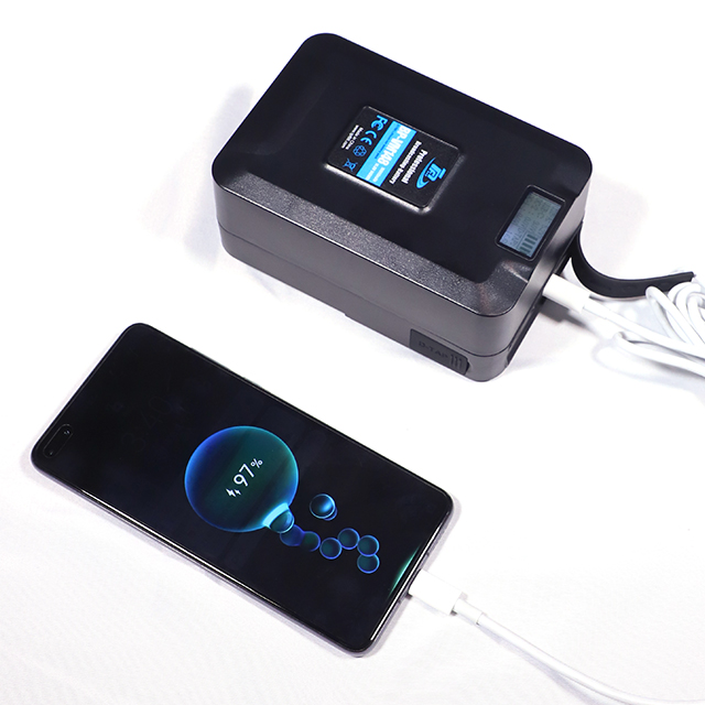 Разрядки 10000mah ЖК-дисплей V-lock для крепления аккумулятора с D-tap USB-C порт