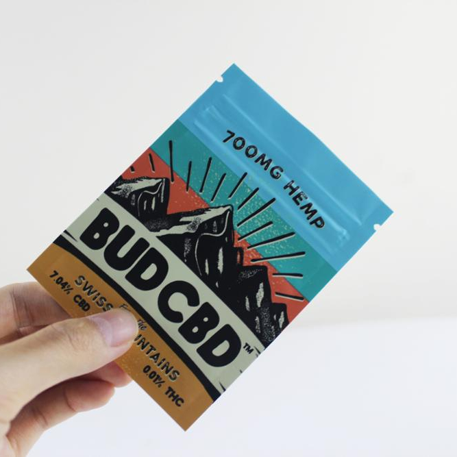 Изготовленная на заказ мини-сумка для упаковки еды 700mg CBD weed bags прозрачная сумка zipperl