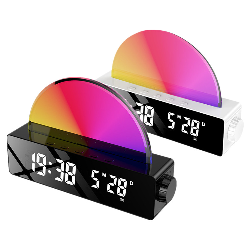 Будильник RGB Wake Up Light Sunrise, бесступенчатое затемнение, большой экран