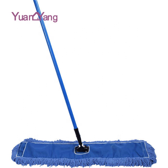 Hot Sale Cotton Flat Mop Head Wet Mop With Long Stick Disposable Cleaning Tool Made Of Quality Eucalyptus Wood Pp Material