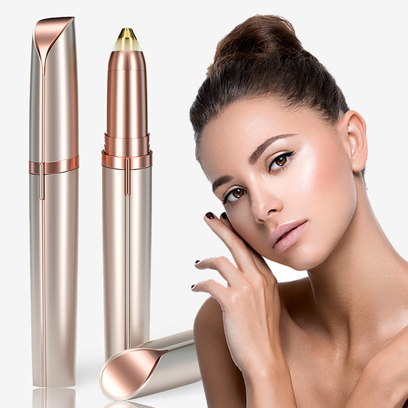 Rechargable Electric Electronic Painless Eye Brow Hair Trimmer Pen Razor Eyebrow Trimmer for Women
