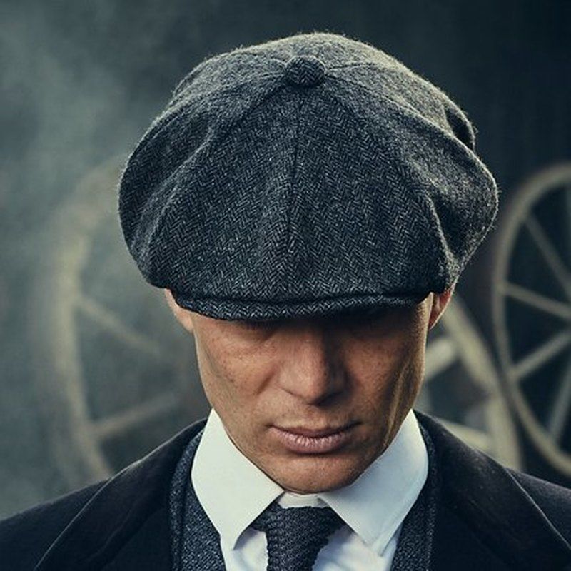 High quality custom hat Shelby wool tweed newsboy hat herringbone men and women Gatsby retro hat driver newsboy cap