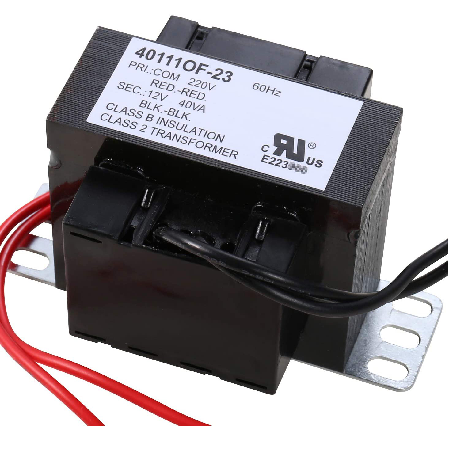 Class 2 Transformer Foot Mounted 40VA Rating, 220VAC Input to 12VAC Output