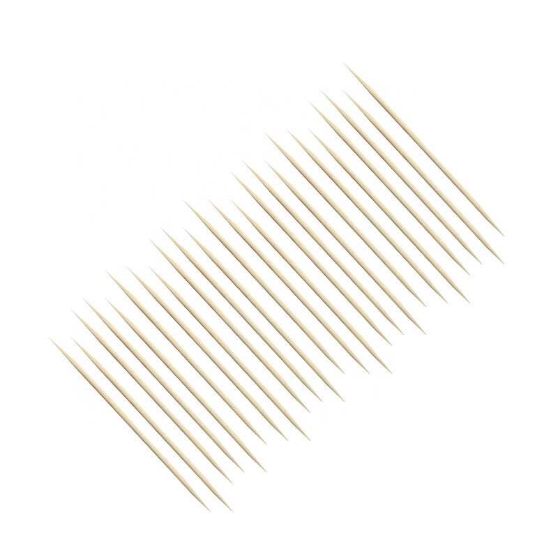 Factory direct supply of moso bamboo double-head fine toothpicks to support custom safety and sanitation household