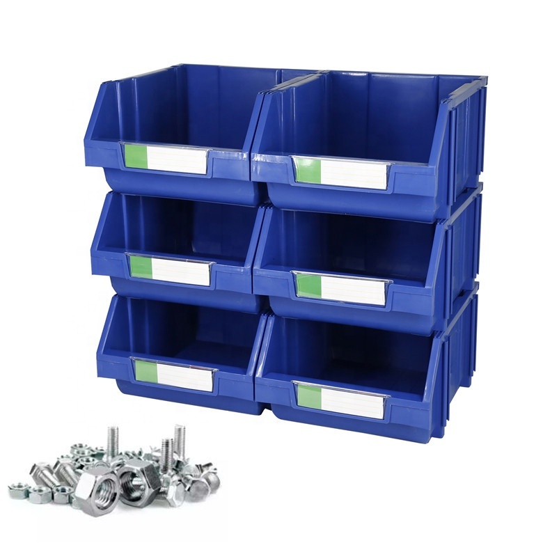 Heavy Duty Large Warehouse Garage Tool Spare Parts Screws Storage Picking Stackable Plastic Industrial Storage Bins