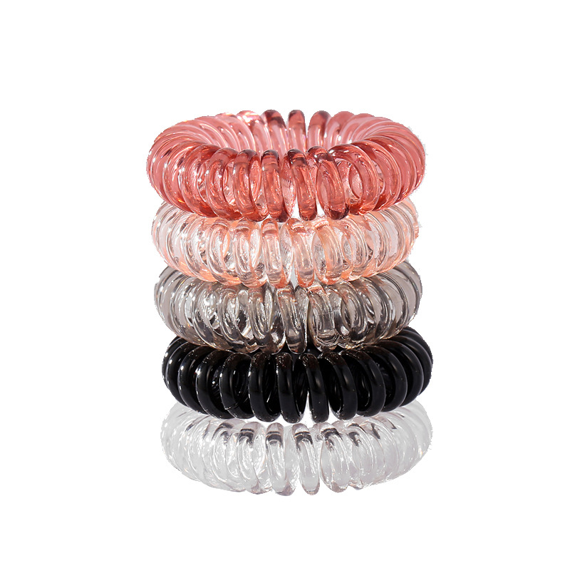 Colorful Spiral Hair Ties Telephone Wire Line For Girls Headwear Fashion Elastic Hair Bands Scrunchies Hair Accessories