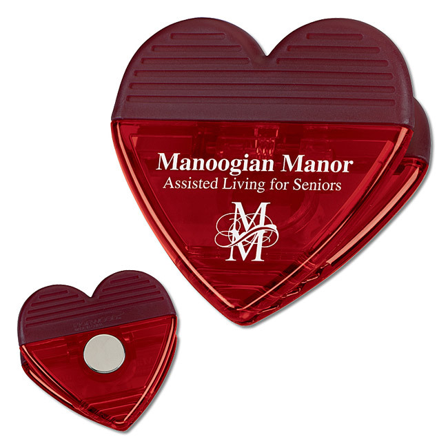 Factory Price Plastic Heart Magnetic Memo Clip fridge Magnet Clip