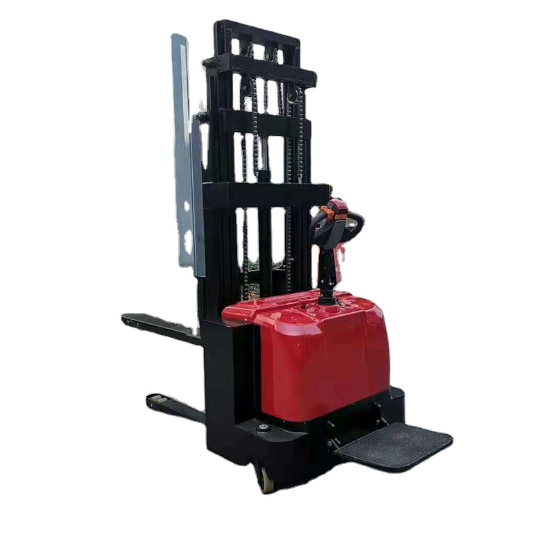 Small hydraulic electric forklift 1 ton 2 ton full electric forklift Four-wheeled electric forklift stacker