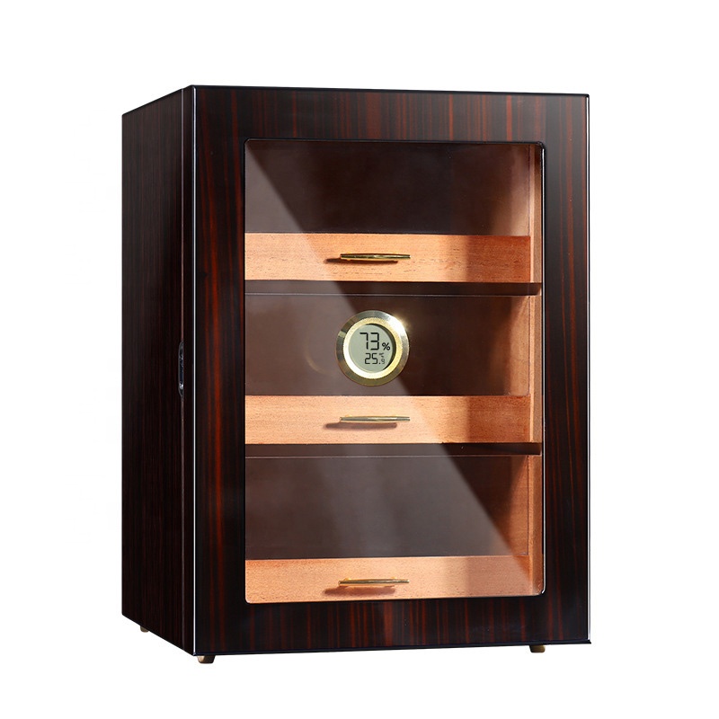 Lubinski cigar box perspective window three-layer cedar high-grade cigar moisturizing cabinet display cabinet piano baking paint