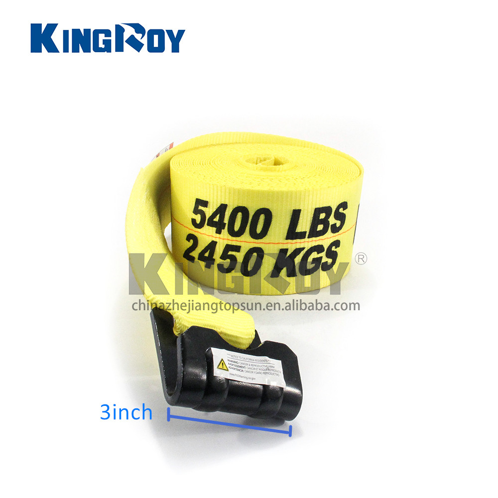Грузовые ремни KingRoy 100 фунтов, мм, 4 дюйма, плоский полиэфирный ремень для лебедки с металлическим плоским крючком