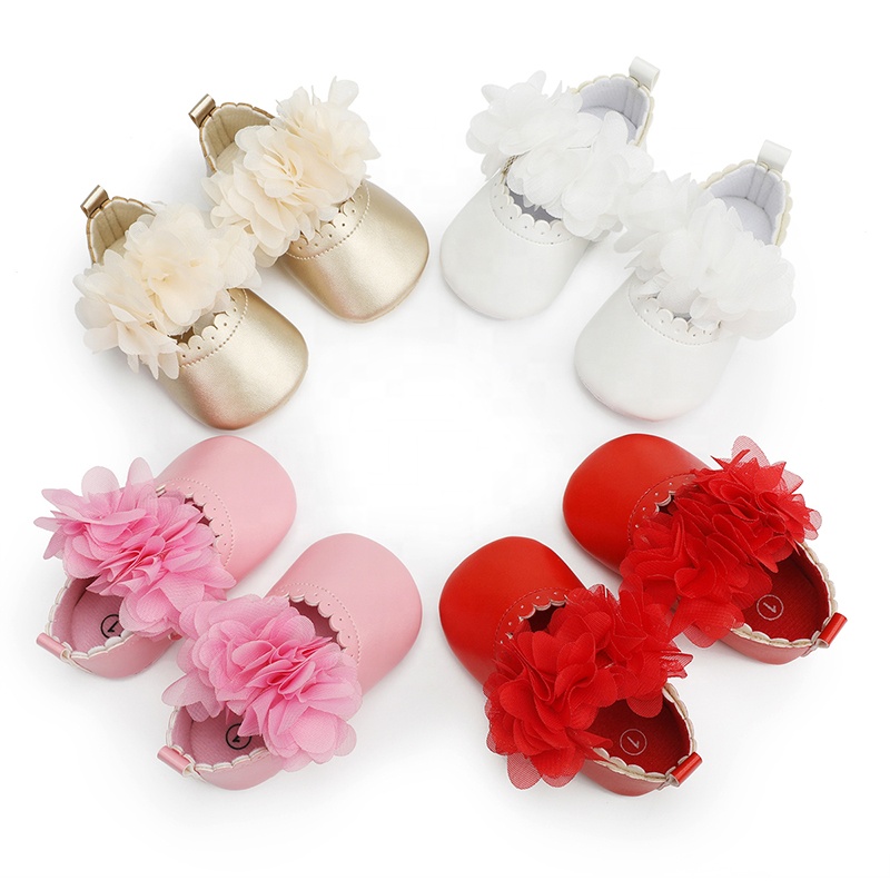 Fashion Flower Toddler Newborn Infant Footwear Baby Girls Dress Shoes
