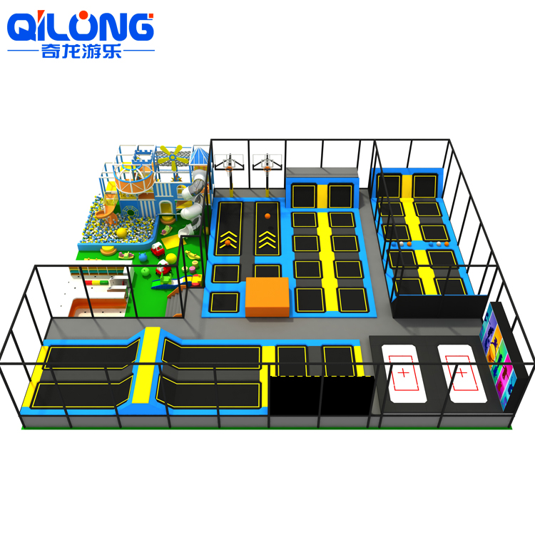 QILONG Good quality professional new design indoor trampoline park indoor amusement equipment