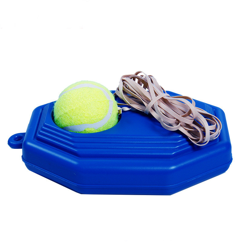 2021 Dropshipping Tennis base with rope Single tennis training device Tennis ball training supplies Self-learning rebound device