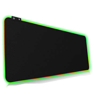 Цветная (RGB) светодиодная игровая на нескользящей резиновой подошве; Компьютерная клавиатура USB красочный Коврик для мыши