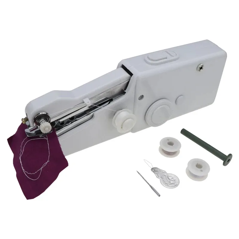 Портативные Ручные Швейные мини-машинки для шитья, Беспроводная электрическая швейная машинка для одежды и тканей, набор для шитья