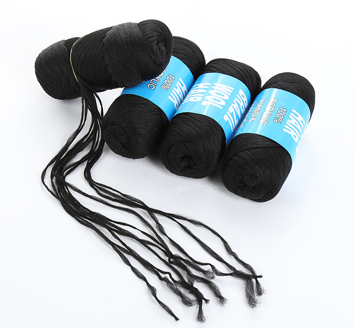 Wholesale hot-sale Premium Synthetic Hair 100% Acrylic Yarn Brazilian wool yarn hair