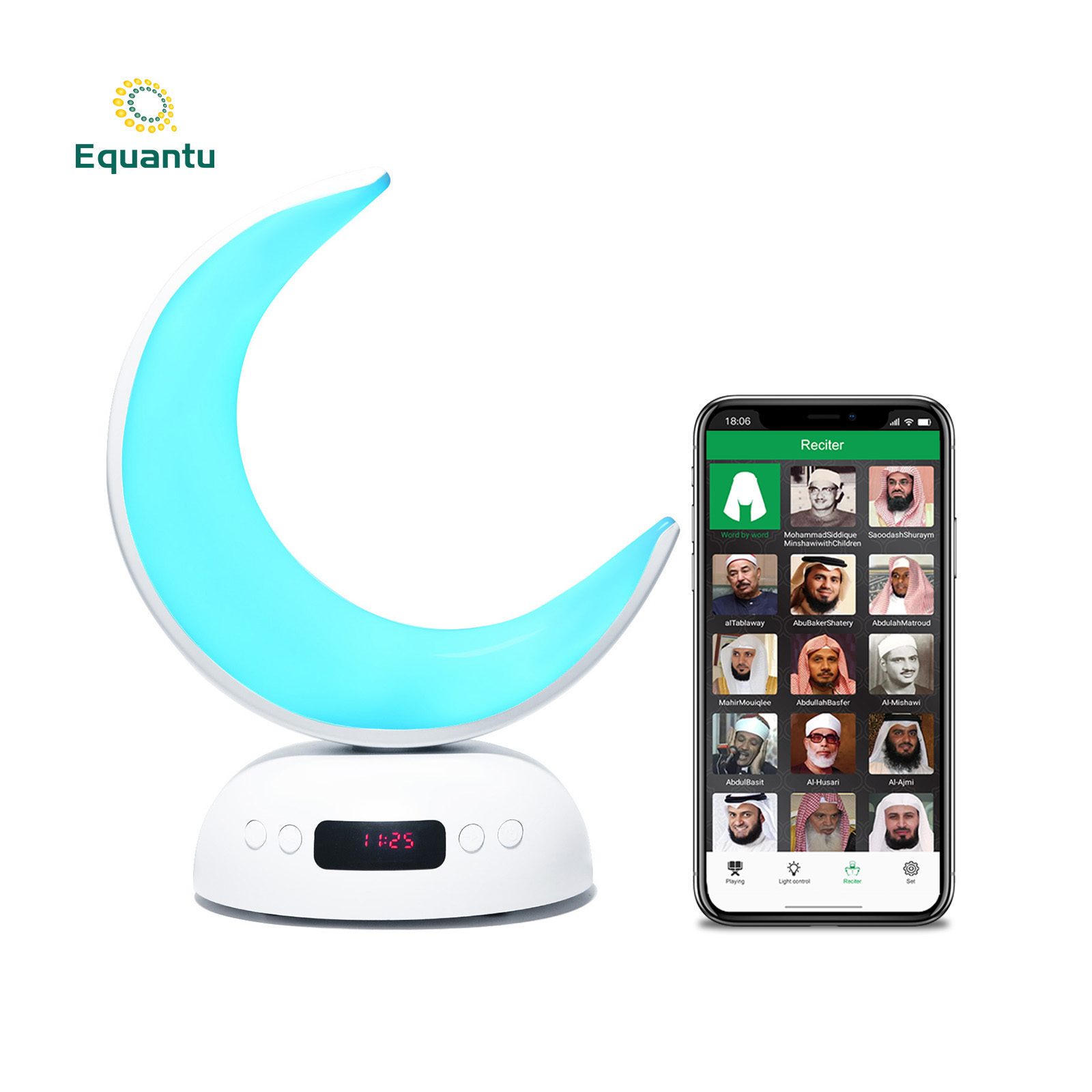 Сенсорная лампа Equantu для ароматерапии, Коран, динамик, Священный Коран, MP3, воспроизведение звука, светодиодная настольная лампа, Коран, плеер