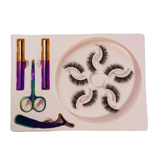 Private Label Chemical fiber eyelash magnet set for hot magnet eyelash set combination set eyelashes