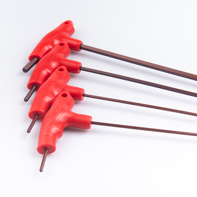China Manufacture Hot Sale Flat Square Head Crv Steel 4mm High Quality T Handle Hex Key