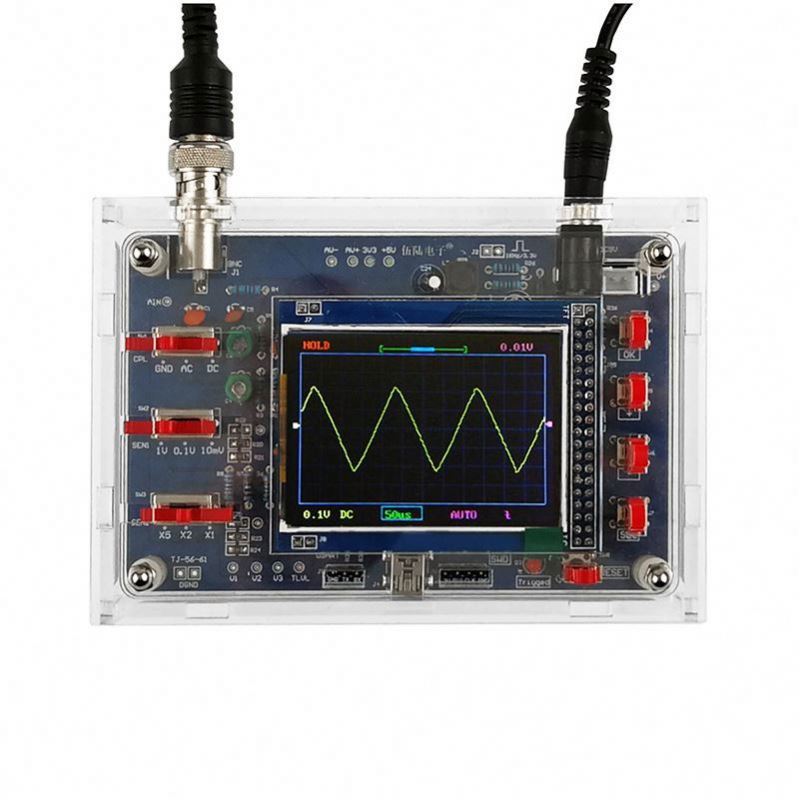 Припаянный 2,4 "TFT Ручной карманный цифровой осциллограф комплект SMD паяльный + акриловый чехол для рукоделия