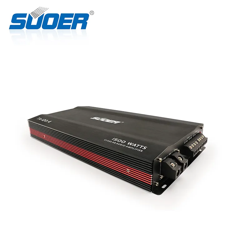 Suoer TA-120.4 modern design amplifier car 4 channel 12 v 1500w 4 channels full range class AB car power amplifier