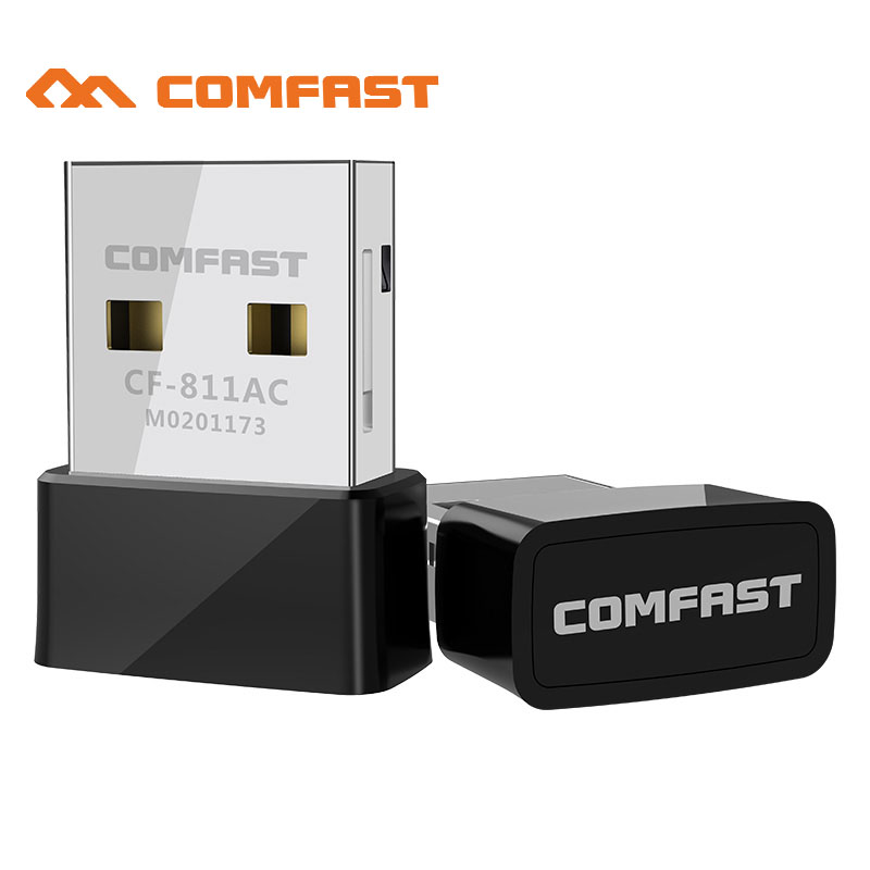 Comfast 811AC 650Mbps Мини USB2.0 беспроводной адаптер двухдиапазонный Wi-Fi адаптер для настольных ПК/ноутбук
