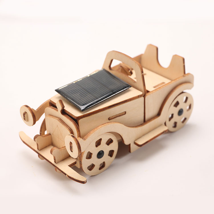 Деревянные 3d-игрушки с лазерной резкой стебля на солнечной энергии