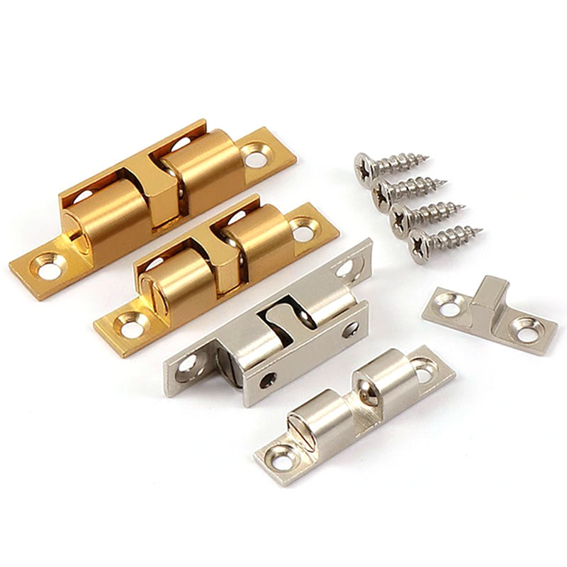 Wholesale Durable Accessories Brass Solid Casting Kitchen Double Ball Cabinet Furniture Door Ball Roller Catch