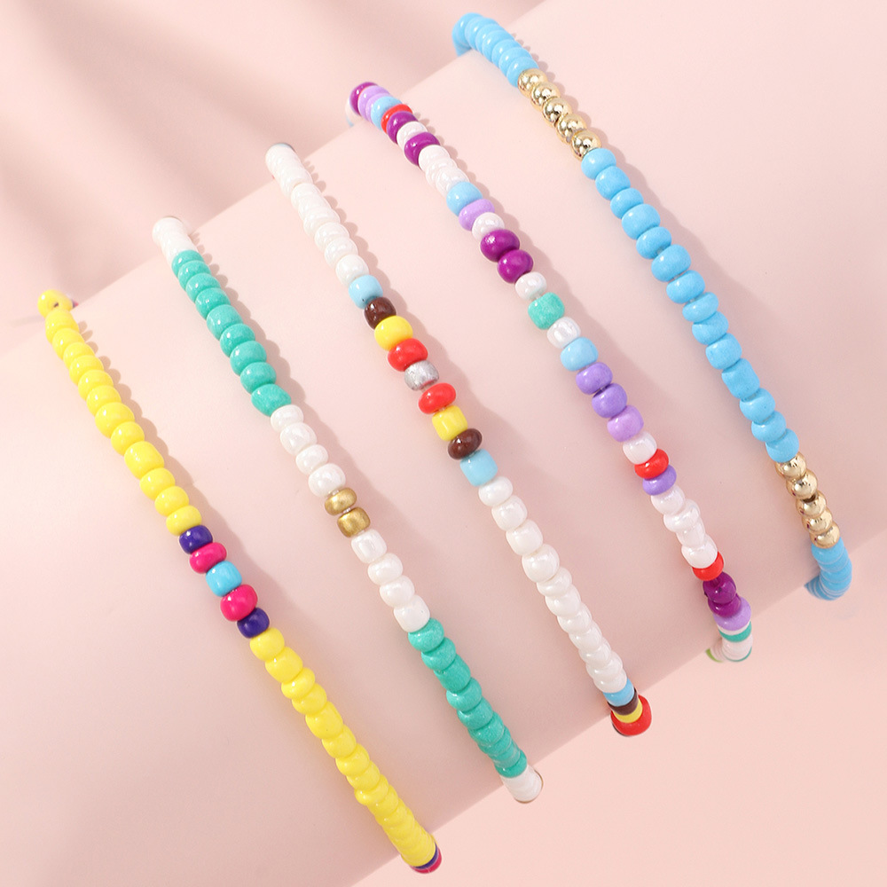 Wholesale low price Bohemian Colorful Vintage Beaded Handmade Woven women Bracelet