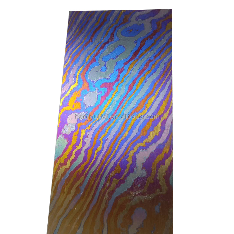 Titanium Alloy Ti-6al-4V Grade 5 Titanium Plate for Industrial Timascus Titanium Damascus sheet