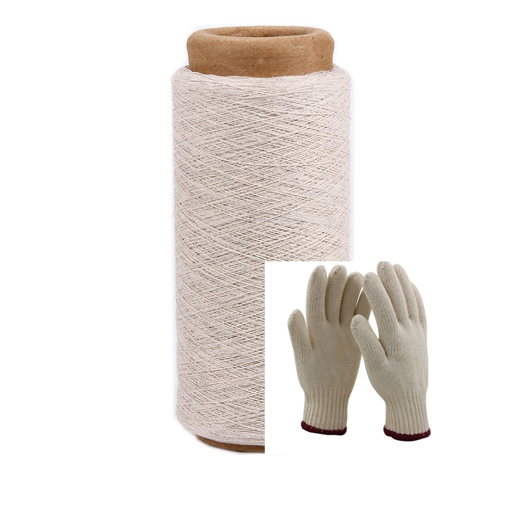 Nm15 Nm20 Recycled Cotton Polyester Blended Yarn for Gloves
