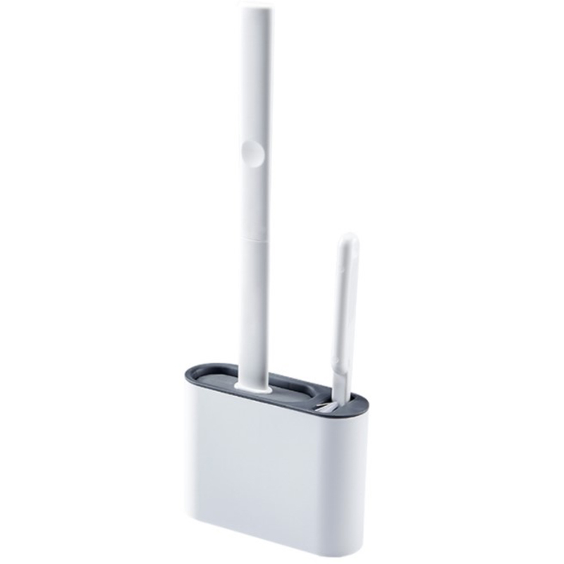 Household Bathroom Accessories Cleaning Silicone Toilet Brush Wall Mounted Toilet Brush and Holder Set for Bathroom