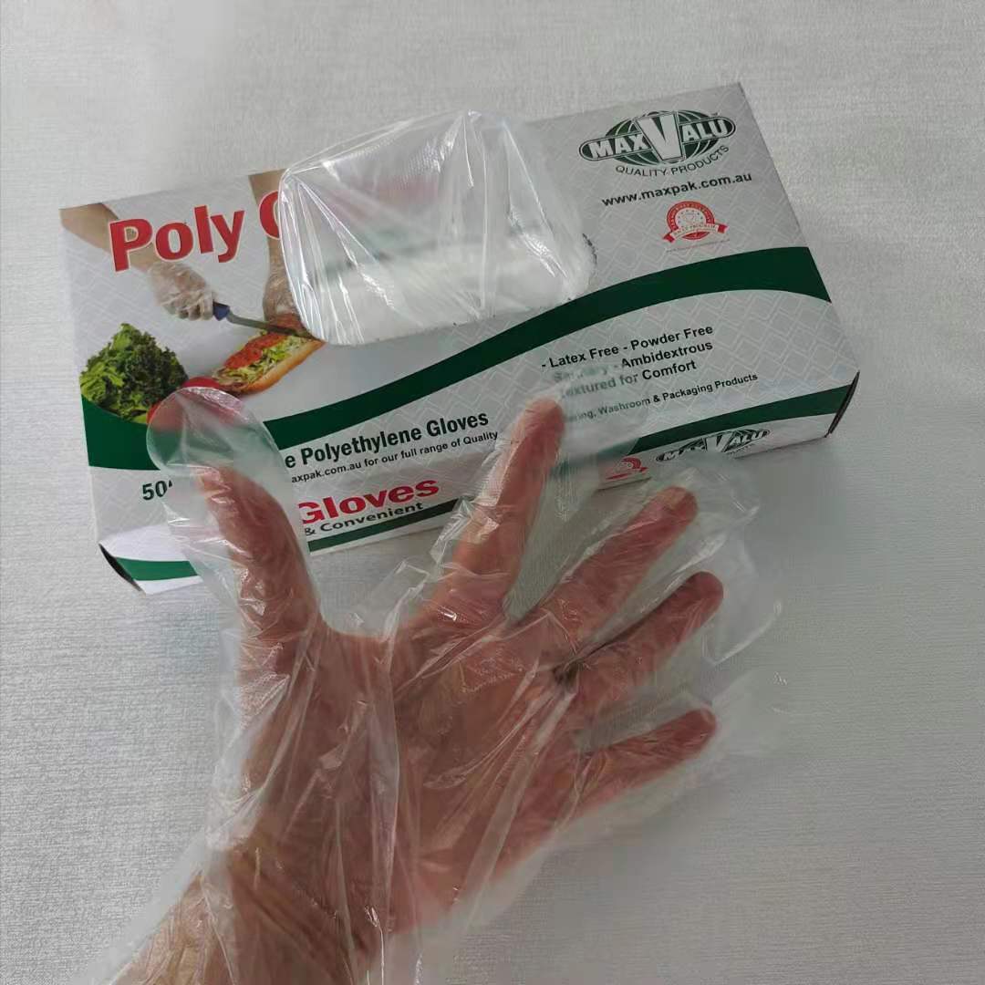 HDPE предприятий общественного питания пластиковом черном/белом синий OEM изготавливаемый по индивидуальному заказу ПЭ непромокаемый перчатки