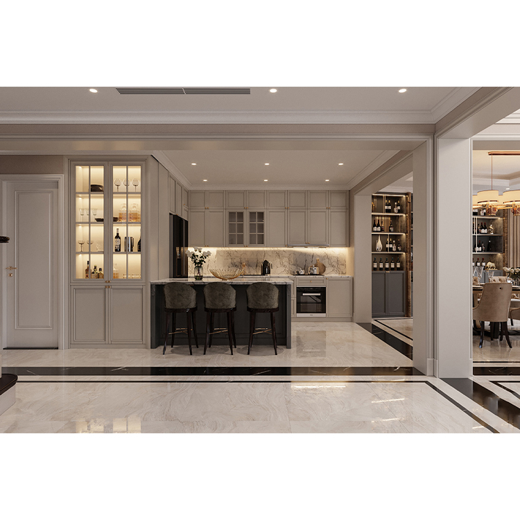 Modern custom make kitchen cabinet high gloss lacquer kitchen cabine white 2pc kitchen cabinet