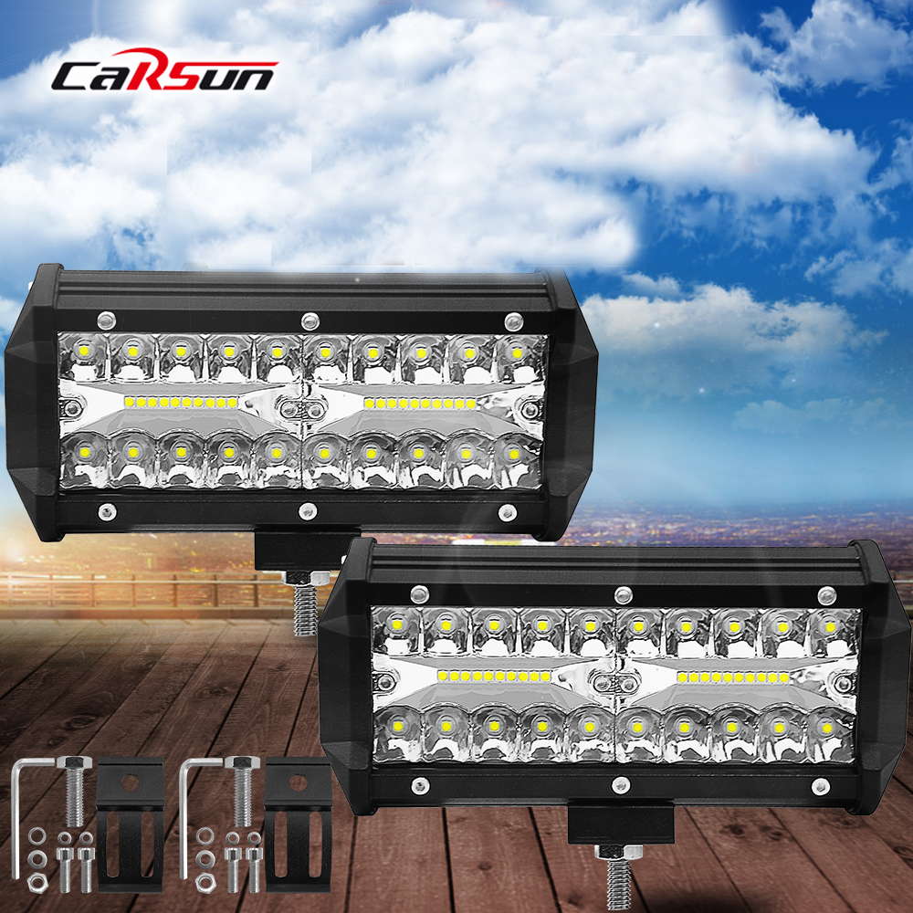 Led Light For Car 7Inch 120W 12V Auto Accessories wholesale Outdoor Driving Work Lights Led Light For Car