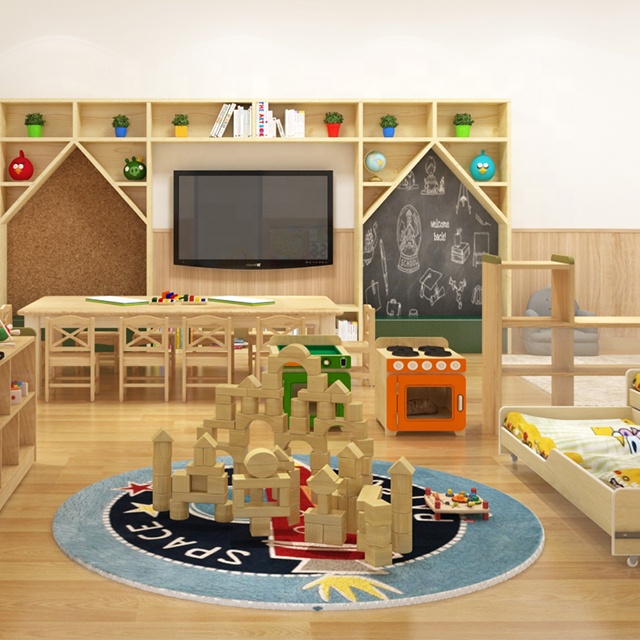 Частной детского сада International Montessori стиль твердой древесины в дневное время мебель и решением для новичков, школы