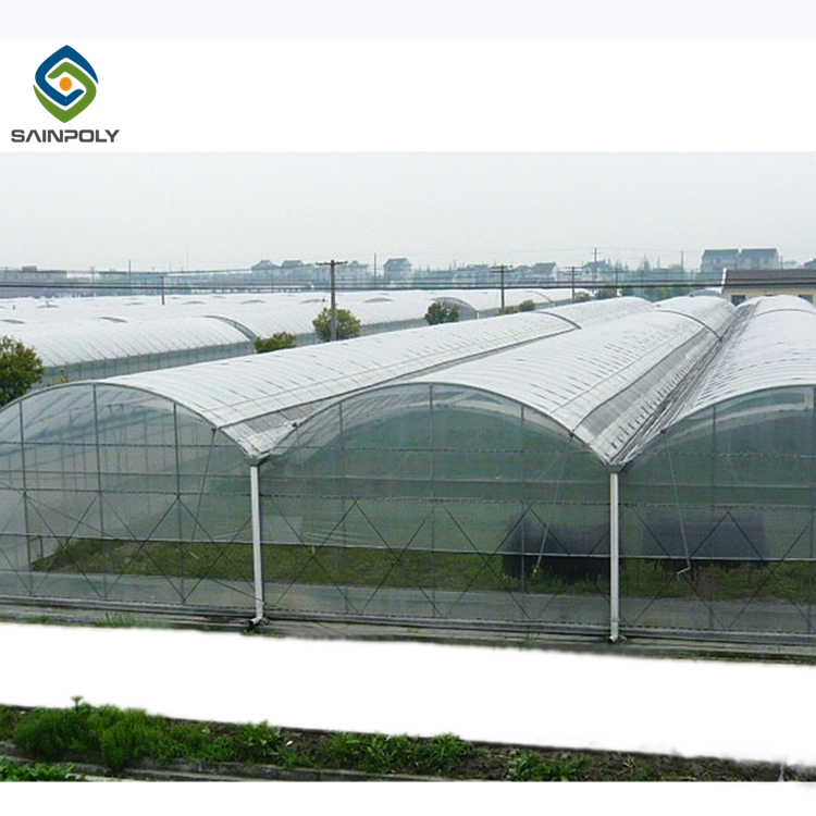 Самая дешевая горячая Распродажа Sainpoly многопролетная сельскохозяйственная теплица с пластиковой пленкой