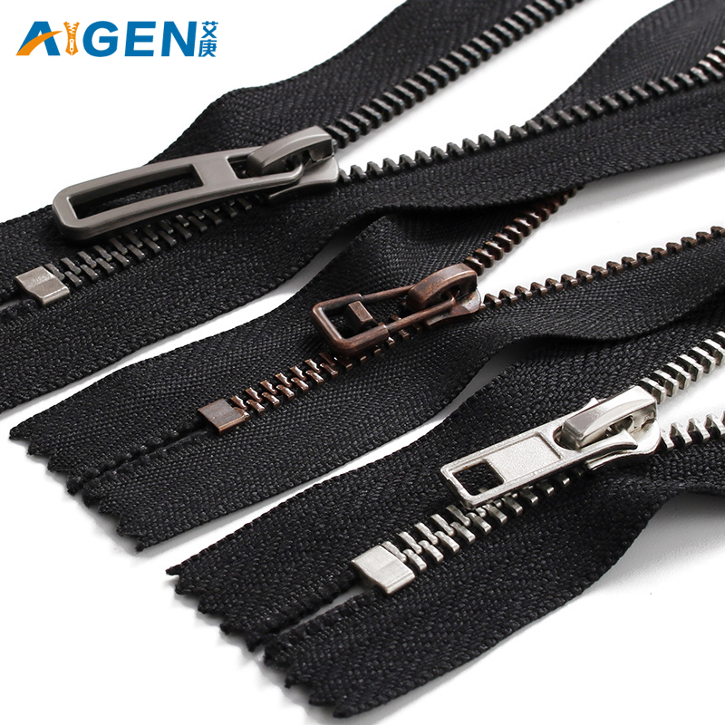 AIGEN Manufacture 5 # Y-образный автоматический замок, индивидуальный цвет #5, латунь, закрытый конец, медная металлическая молния для сумок