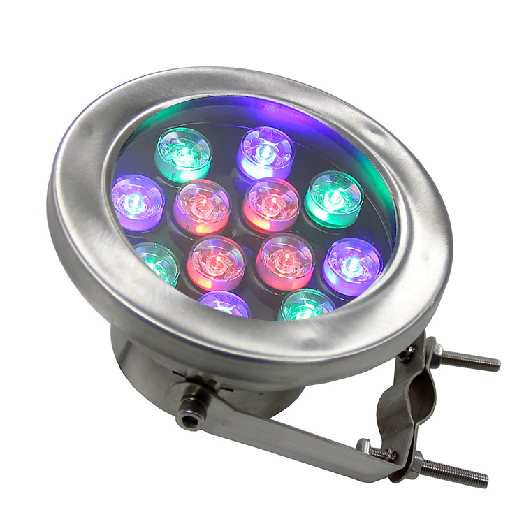 Refined waterproof ip68 underwater submersible led light swimming pool underwater led light underwater light 12w for pool